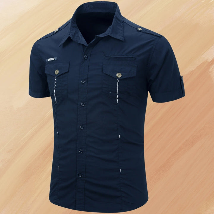 Ryder - Elegant Summer Short Sleeve Shirt With Pocket