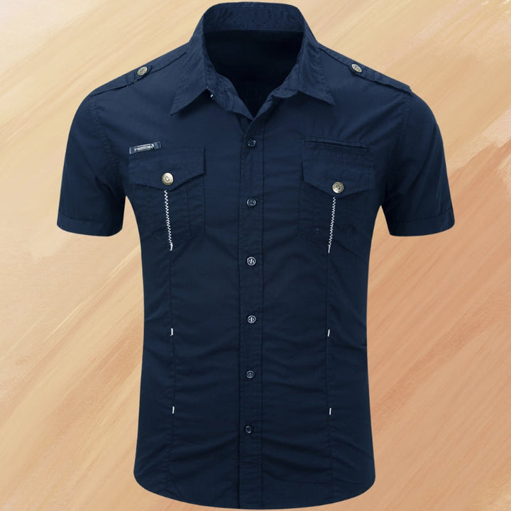 Ryder - Elegant Summer Short Sleeve Shirt With Pocket