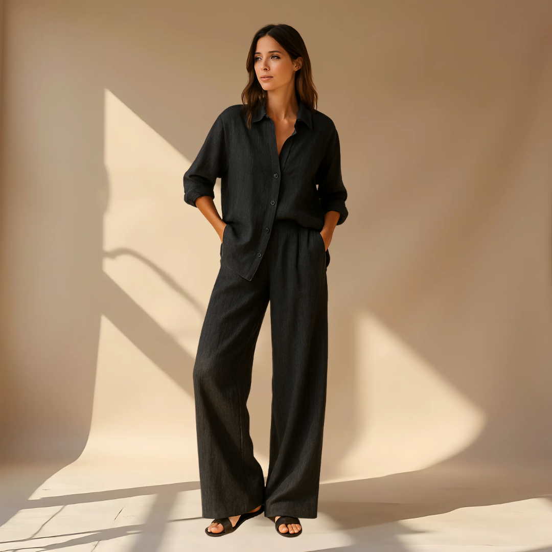 Ashleigh - Shirt And Pants 2-Piece Set