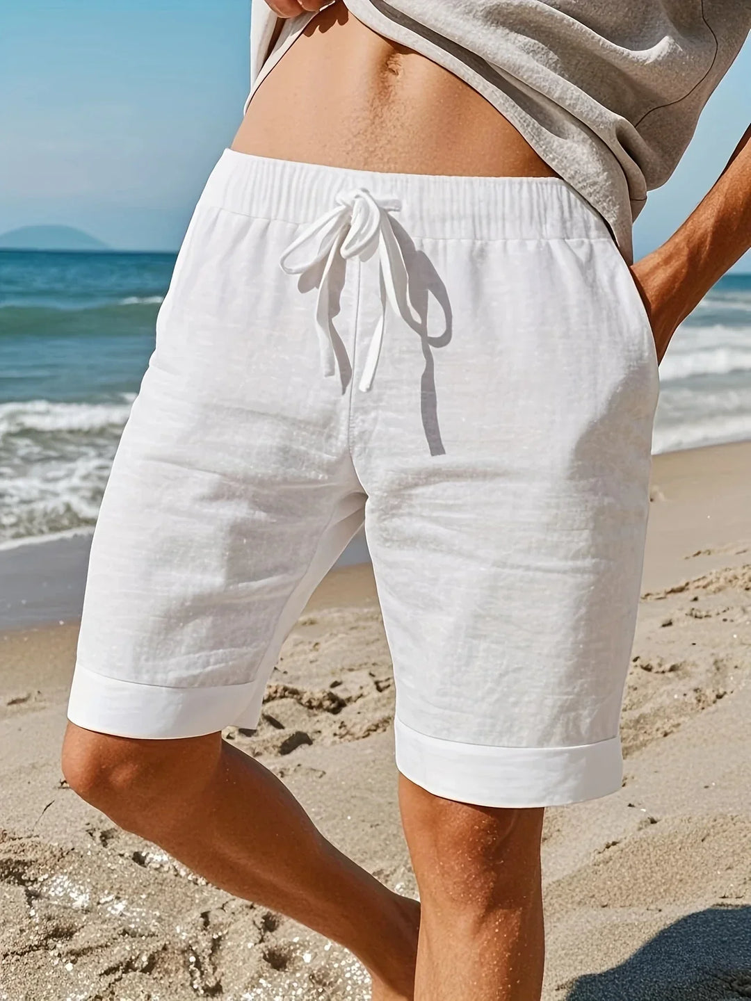 Callan - Casual Linen Shorts With Pocket