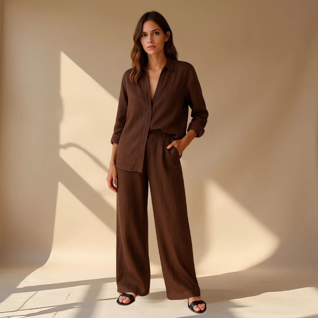 Ashleigh - Shirt And Pants 2-Piece Set