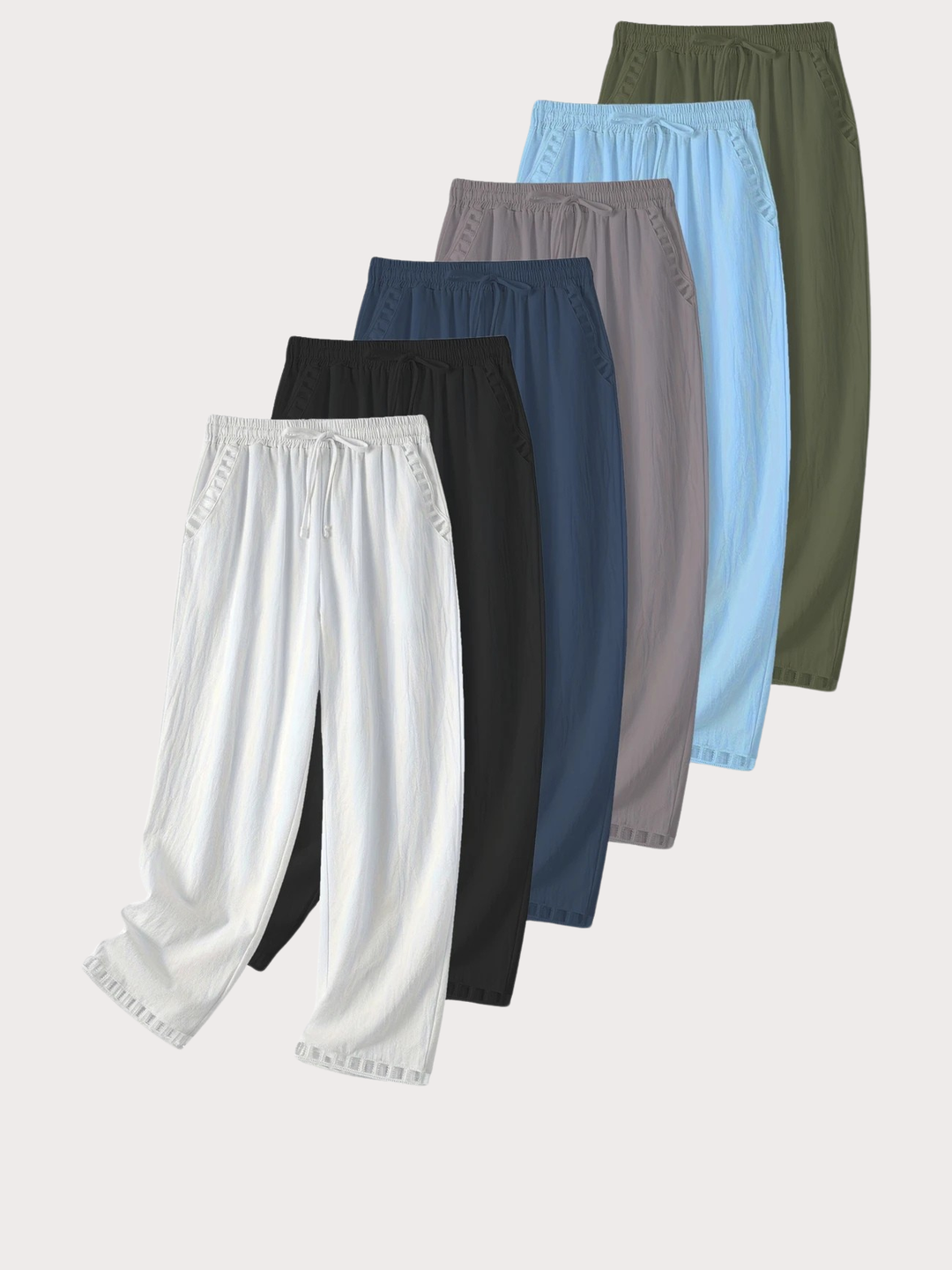 Tracey - Contrast Trim Cropped Pants