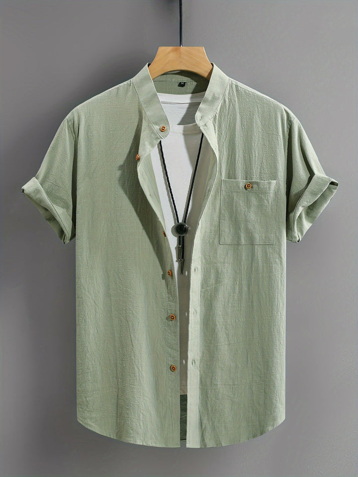 Tejada - Casual Cotton Shirt With Pocket