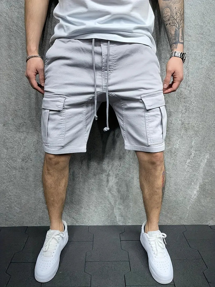 Jelte - Casual Non Stretch Drawstring Cargo Shorts