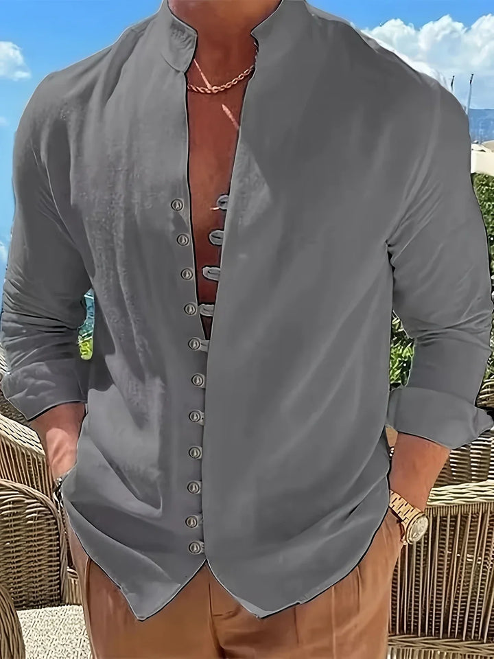 Shayne - Lightweight Cotton Linen Long Sleeve Shirt