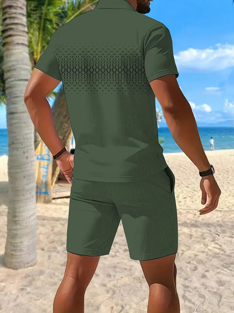 Zackary - Summer Short Sleeve Two Piece Set