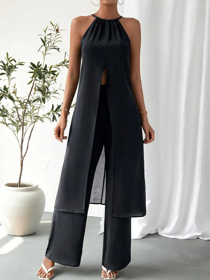 Eirini - Elegant Sleeveless Two Piece Set