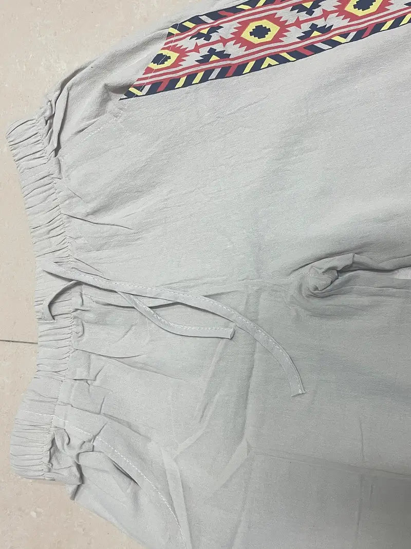 Daniil - Ethnic Style Pants With Pockets