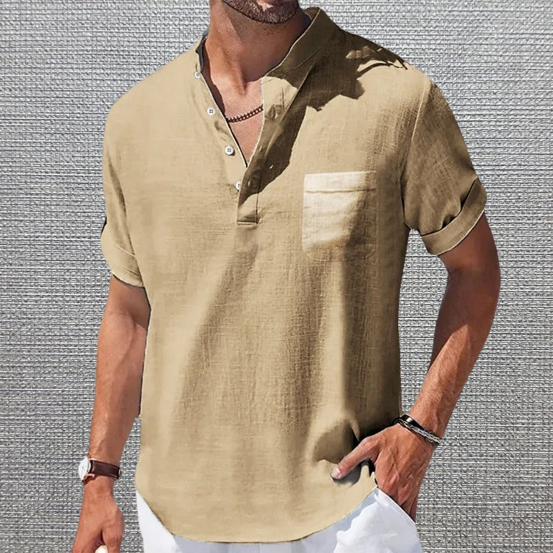 Anthony - Elegant Short Sleeve T Shirt With Pocket