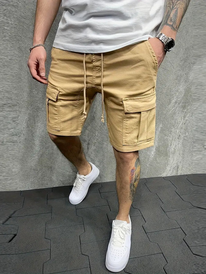 Jelte - Casual Non Stretch Drawstring Cargo Shorts