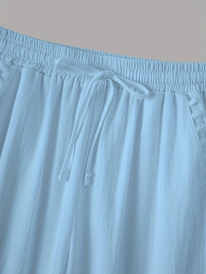 Tracey - Contrast Trim Cropped Pants