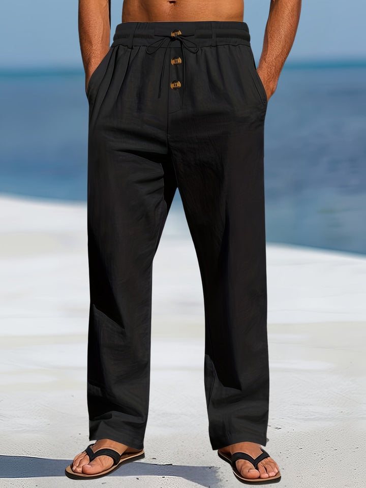 Aznar - Casual Linen Elastic Pant