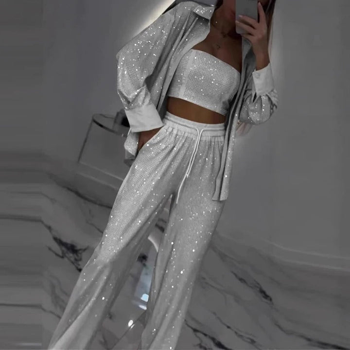 Vanilla -  Sequins Shiny Three Piece Set