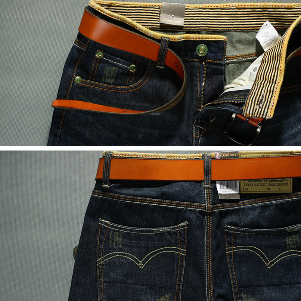 Eleena - Ridge Distressed Denim Shorts