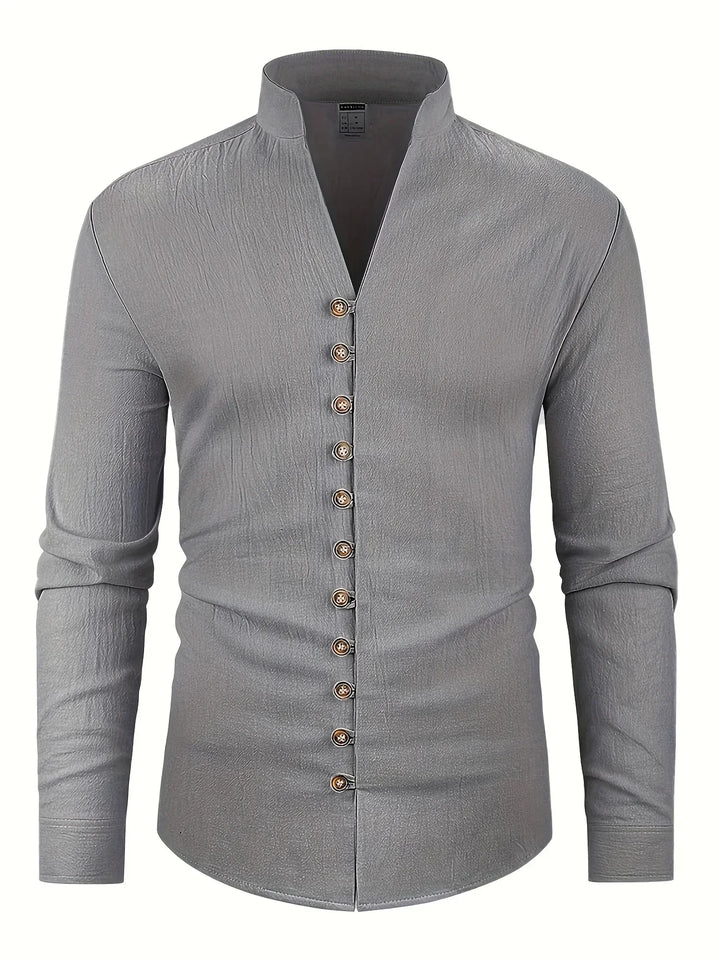 Shayne - Lightweight Cotton Linen Long Sleeve Shirt