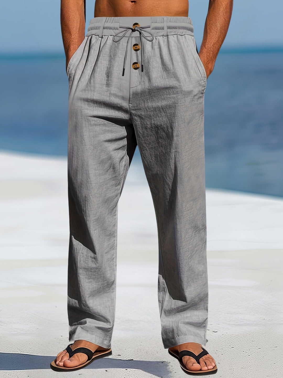 Aznar - Casual Linen Elastic Pant