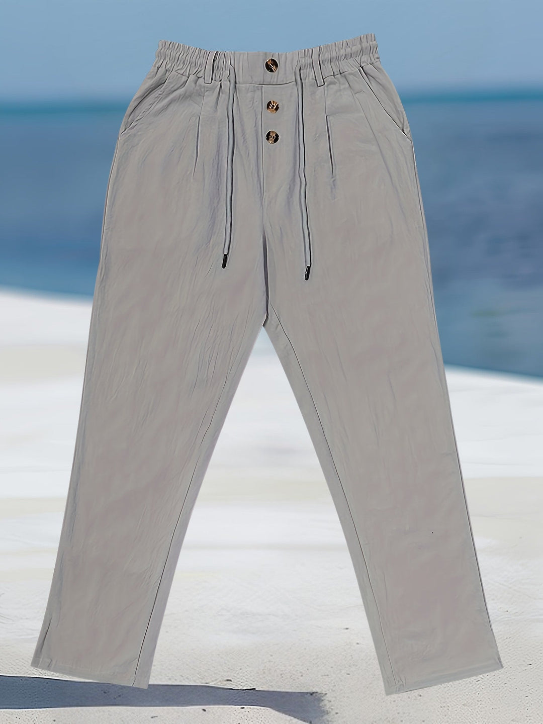 Aznar - Casual Linen Elastic Pant