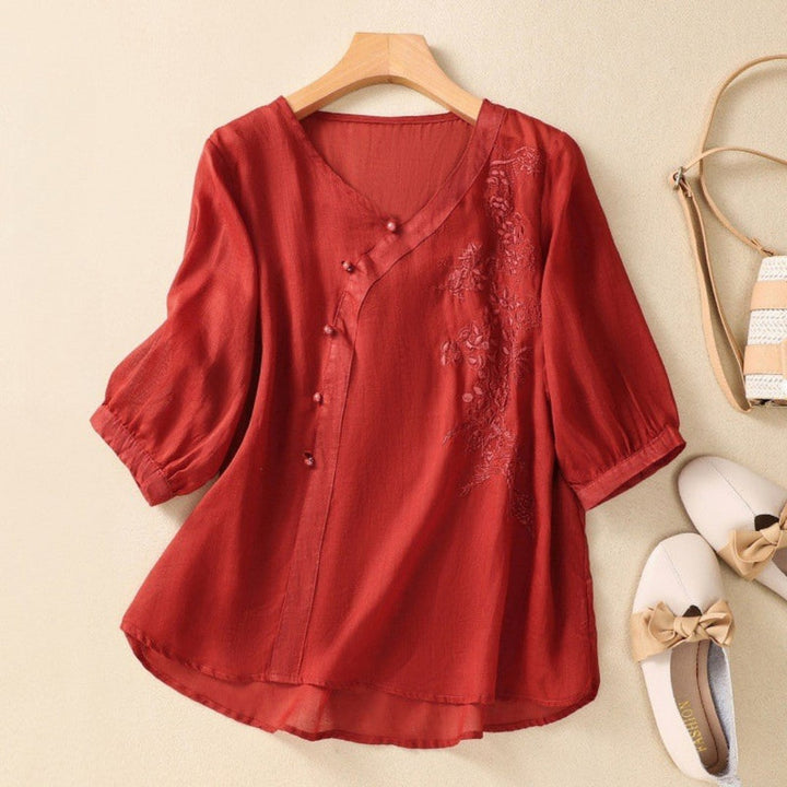 Loreen - Asymmetrical Button Tunic