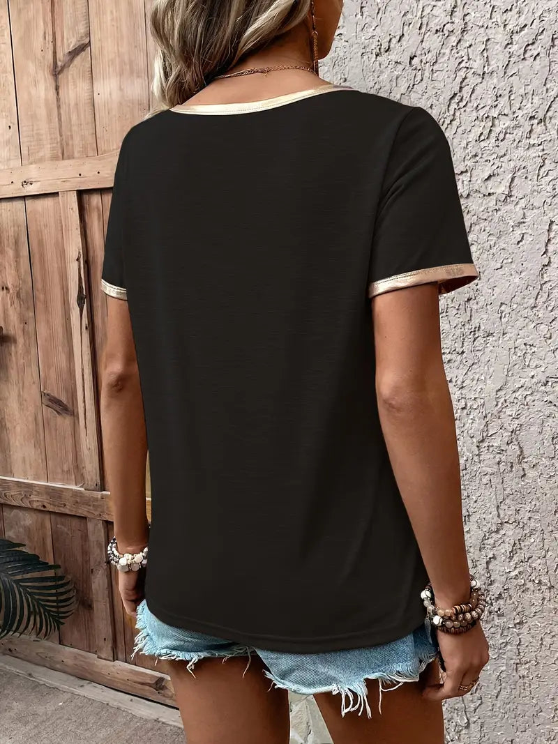 Lamprini - Elegant Short Sleeve T-Shirt