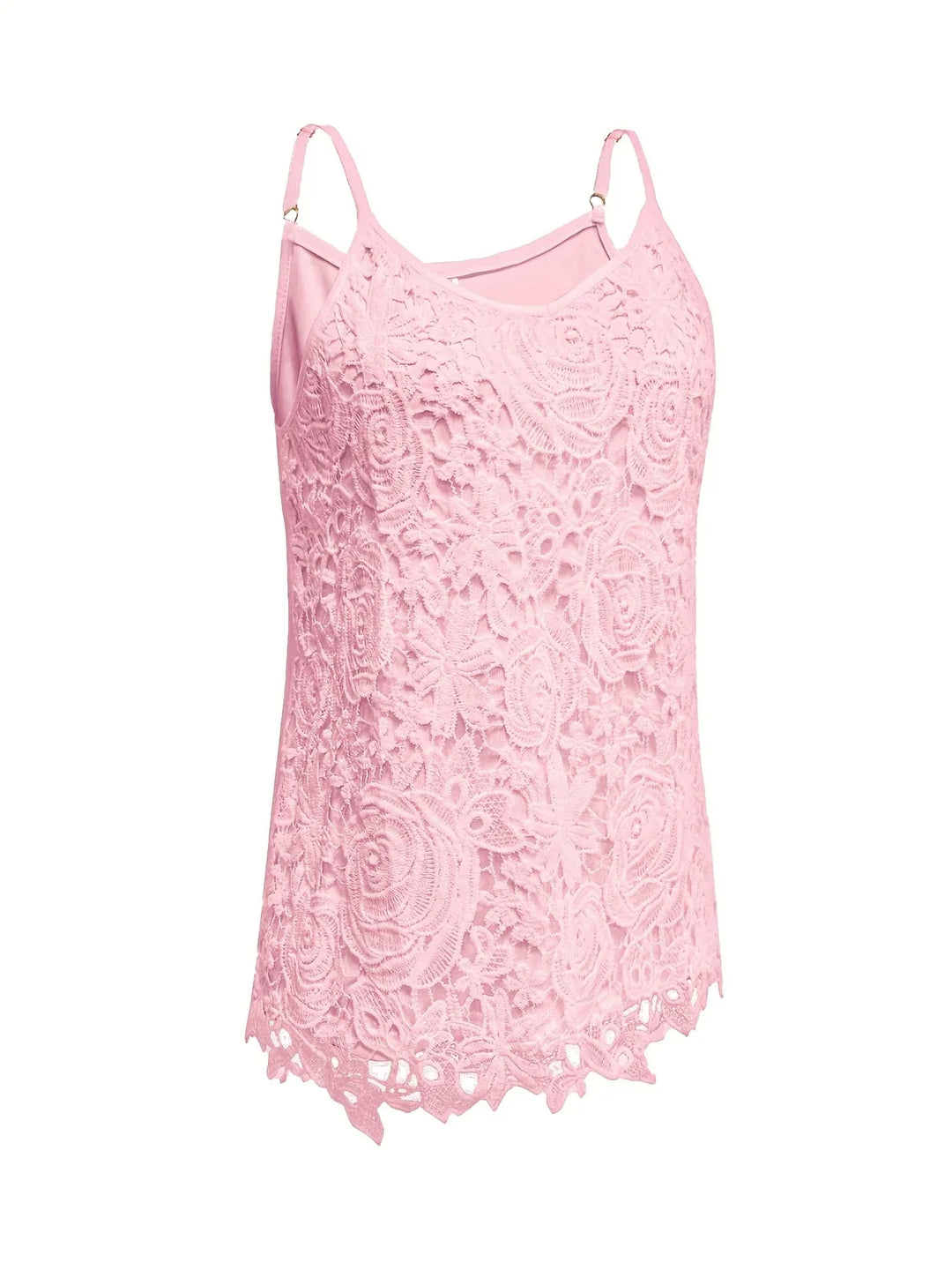 Juna - Elegant Sleeveless Lace Top With V Neck