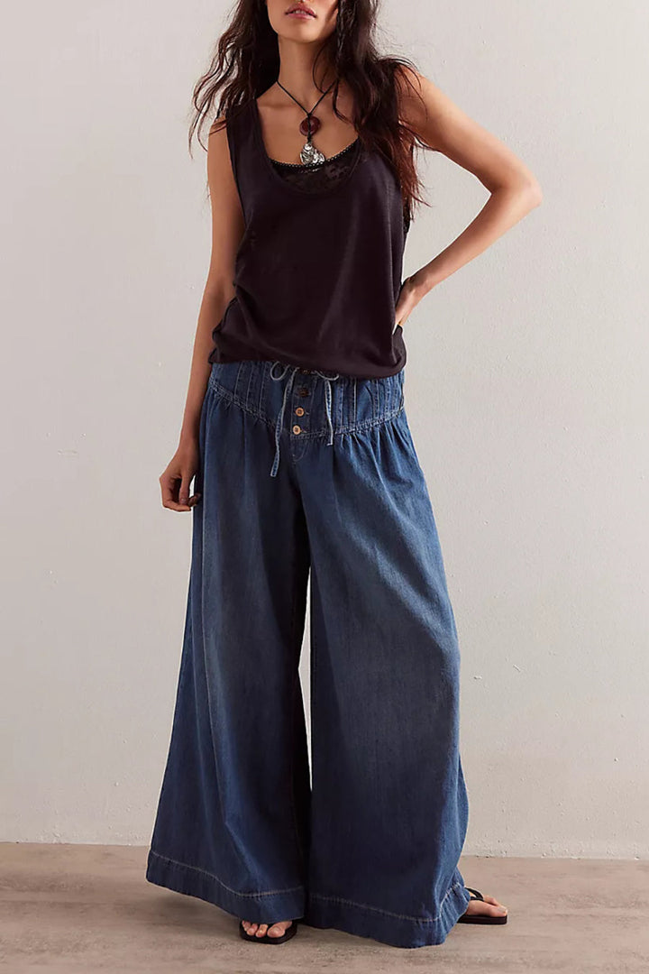 Karatza - Stylish Loose Wide Leg Jeans