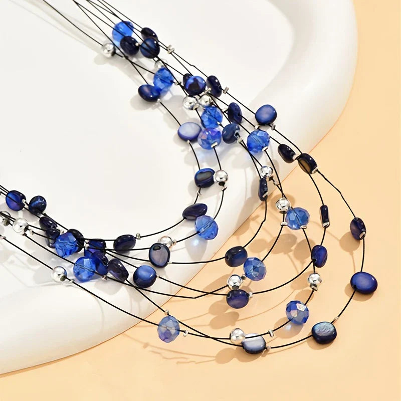 Mabelline - Elegant Bohemian Style Multi-Layer Beaded Necklace