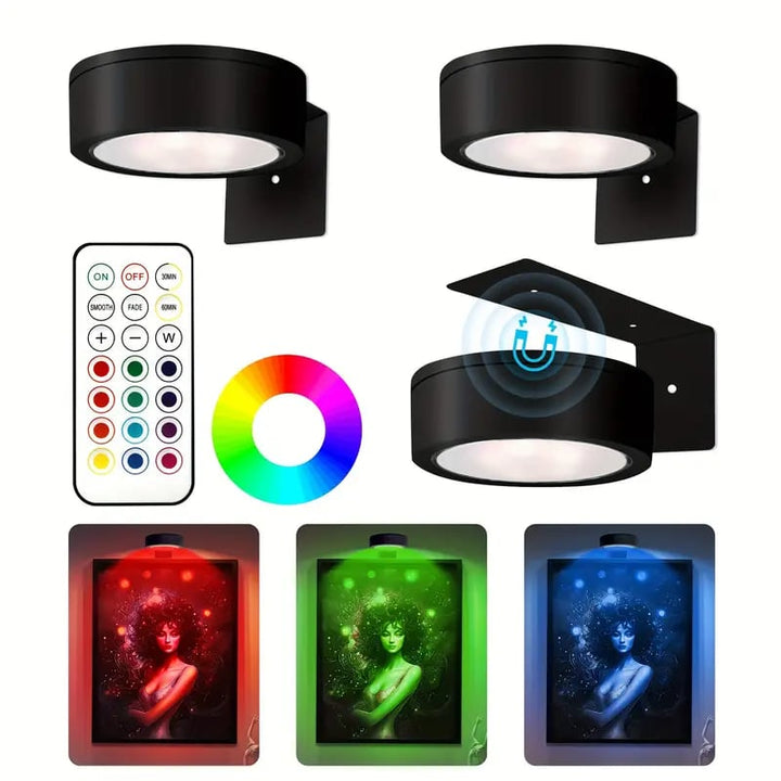 GlowFrame - Magnetic Painting Light with 13 Lighting Mode ( Pack of 3 )