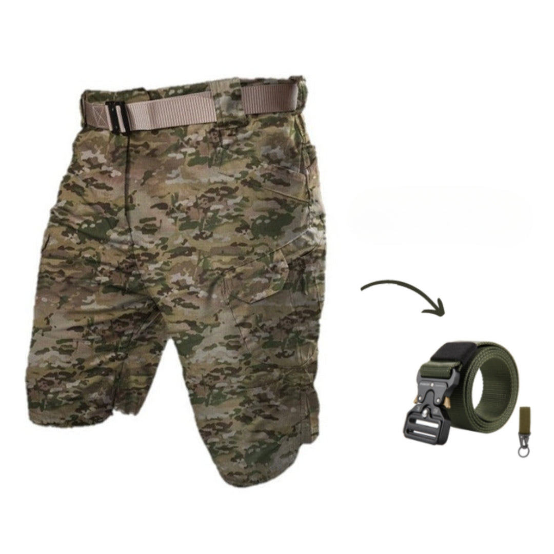 Kazuya - Cargo Shorts With 7 Pockets + Free Belt