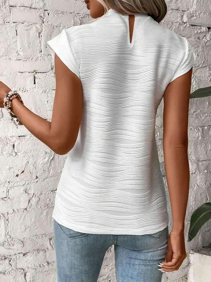 Carolyn - Elegant Round Neck T-Shirt