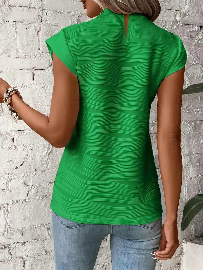 Carolyn - Elegant Round Neck T-Shirt