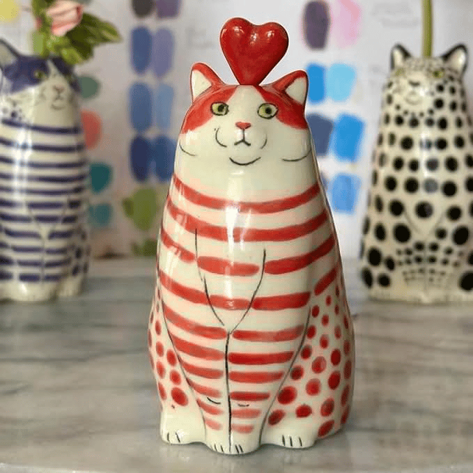 CatCraze - Hand Painted Cat Vase Collection