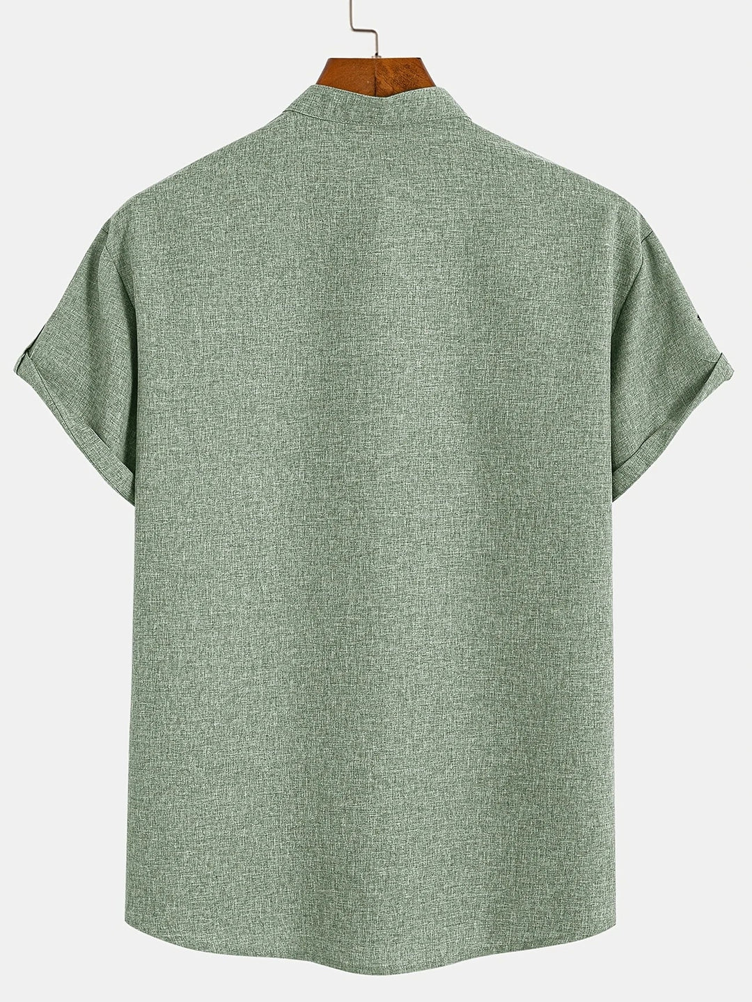 Elliott - Elegant Short Sleeve Shirt With Stand Collar