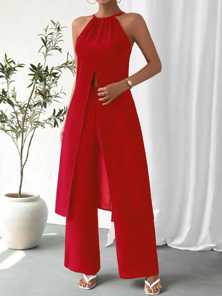 Eirini - Elegant Sleeveless Two Piece Set