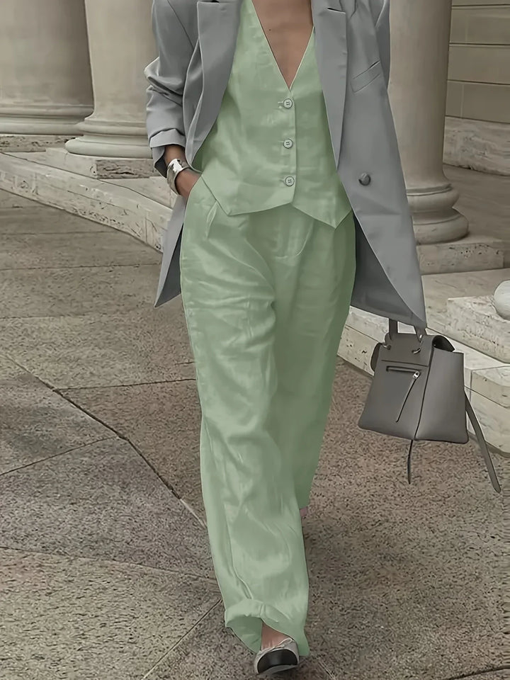 Jorja - Elegant Sleeveless Two Piece Outfit Set