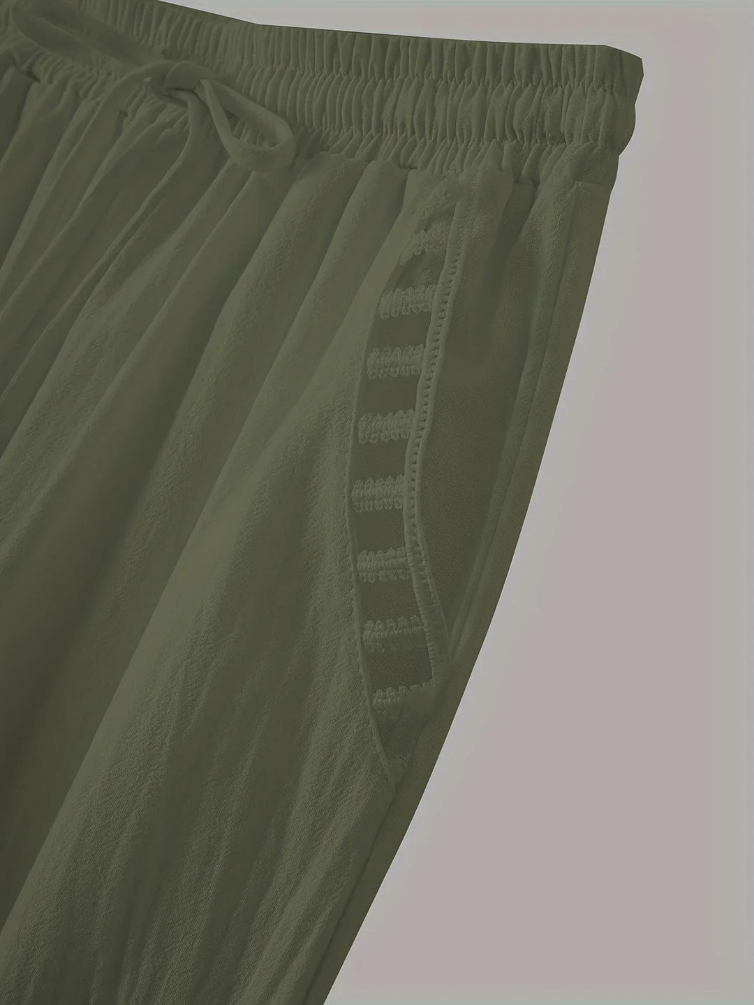 Tracey - Contrast Trim Cropped Pants