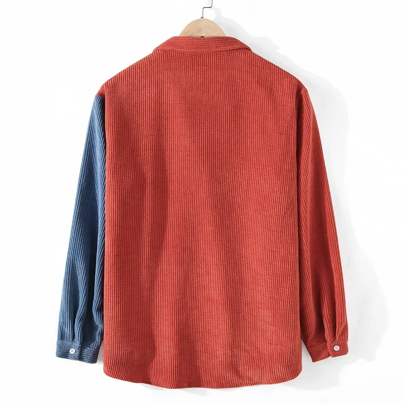 Geraldus - Splice Corduroy Button-Up Shirt