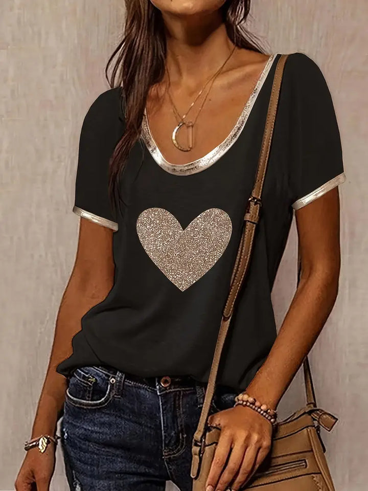 Lamprini - Elegant Short Sleeve T-Shirt