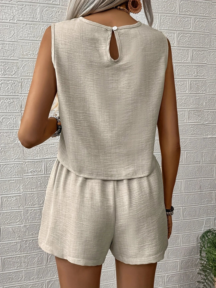 Nella - Casual Sleeveless Top And Shorts Set