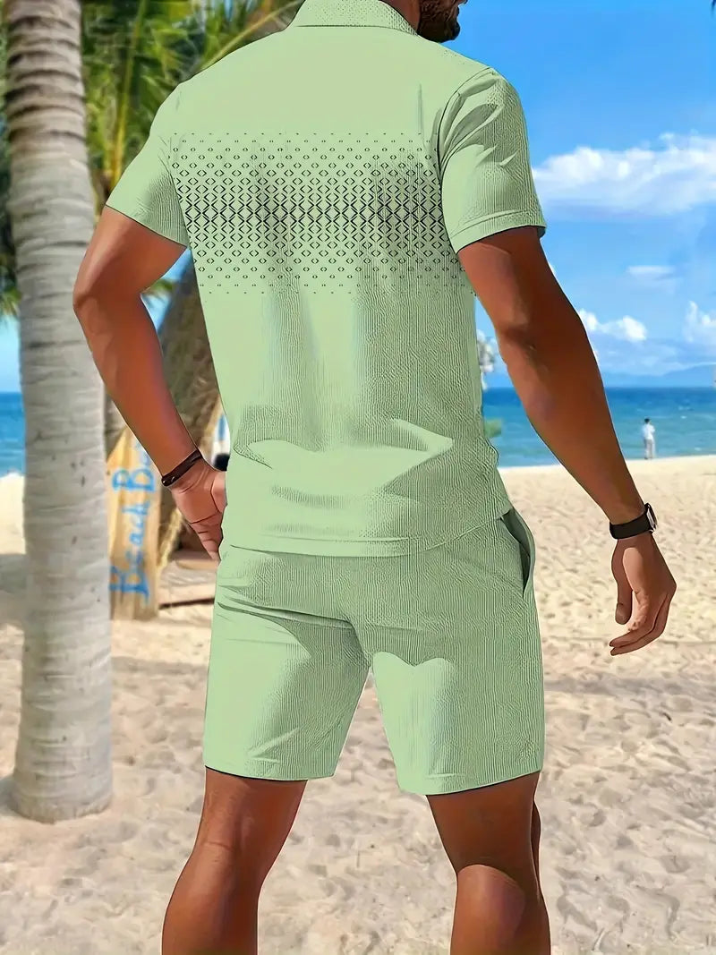 Zackary - Summer Short Sleeve Two Piece Set