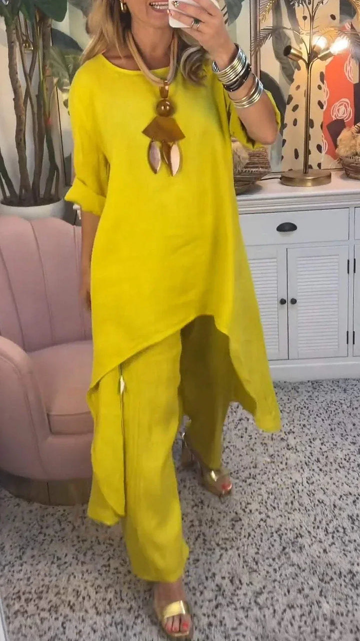 Maryla - Long Sleeve Cotton Two Piece Set