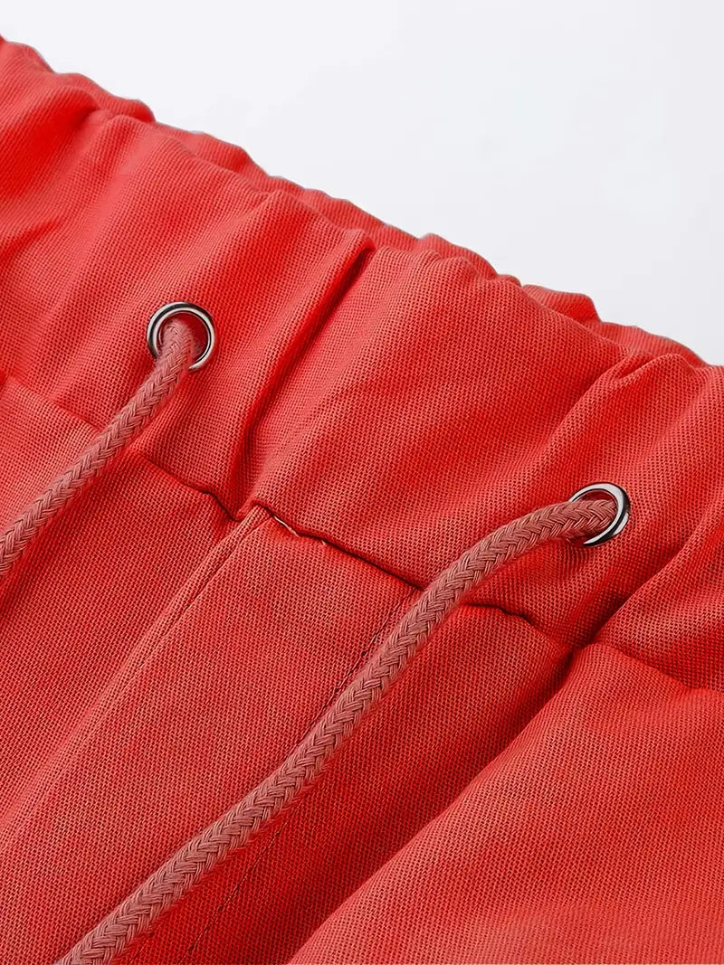 Jelte - Casual Non Stretch Drawstring Cargo Shorts