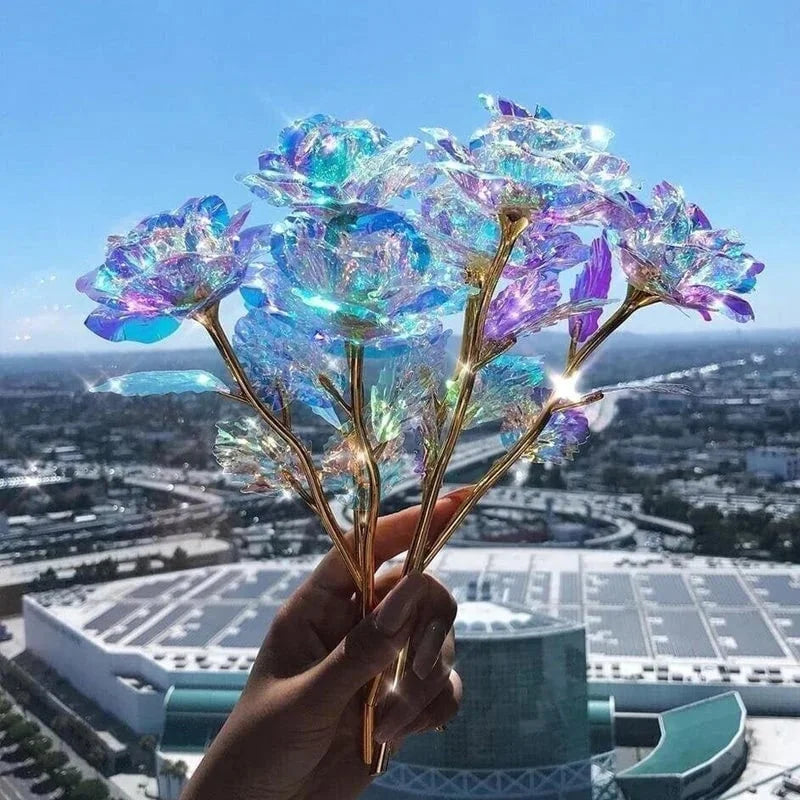 GlowPetal - Colorful Crystal Rose