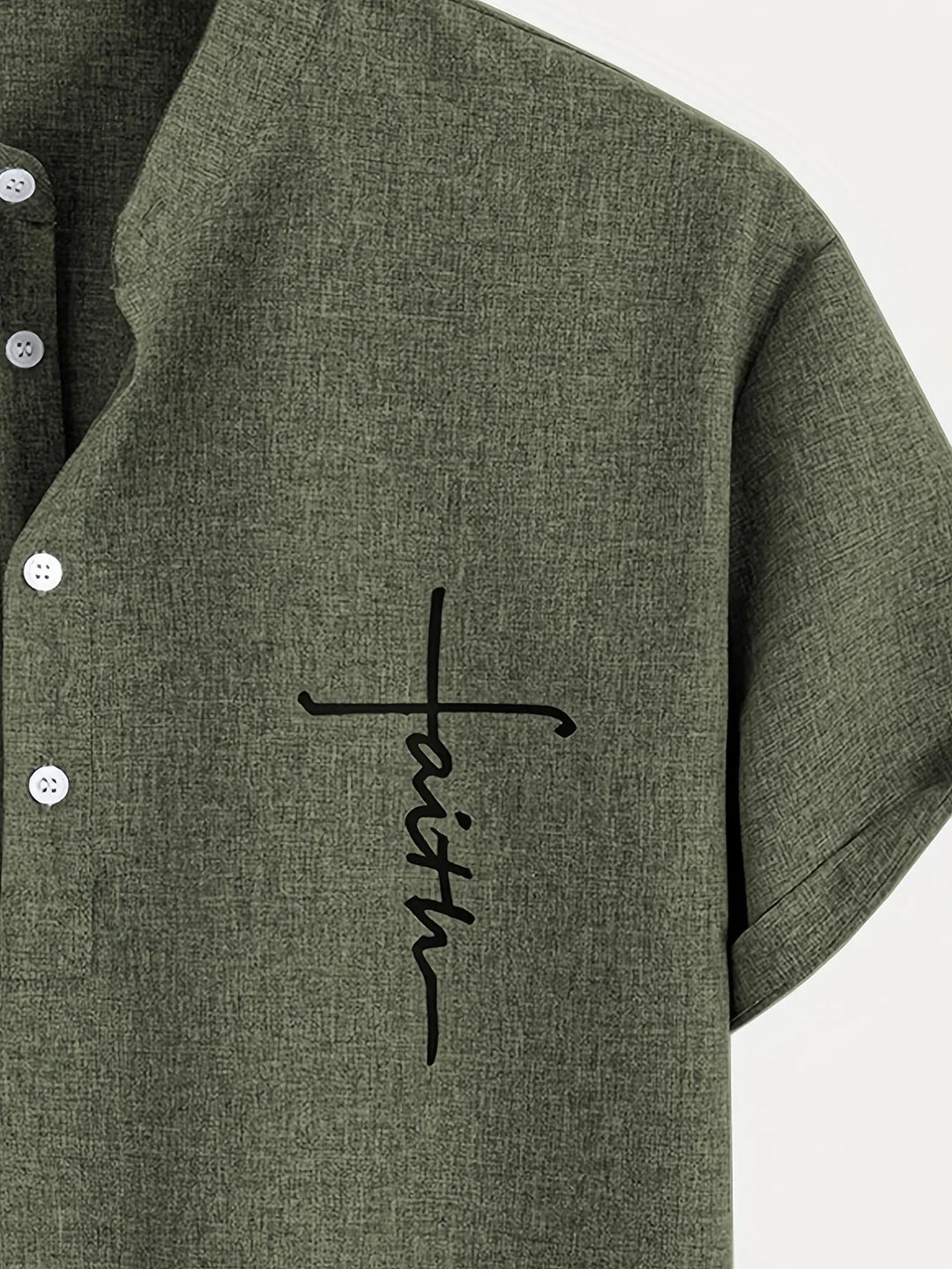 Elliott - Elegant Short Sleeve Shirt With Stand Collar