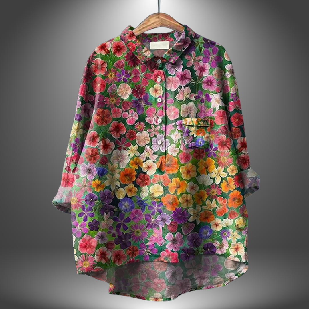 Luiza - Handcrafted Floral Shirt