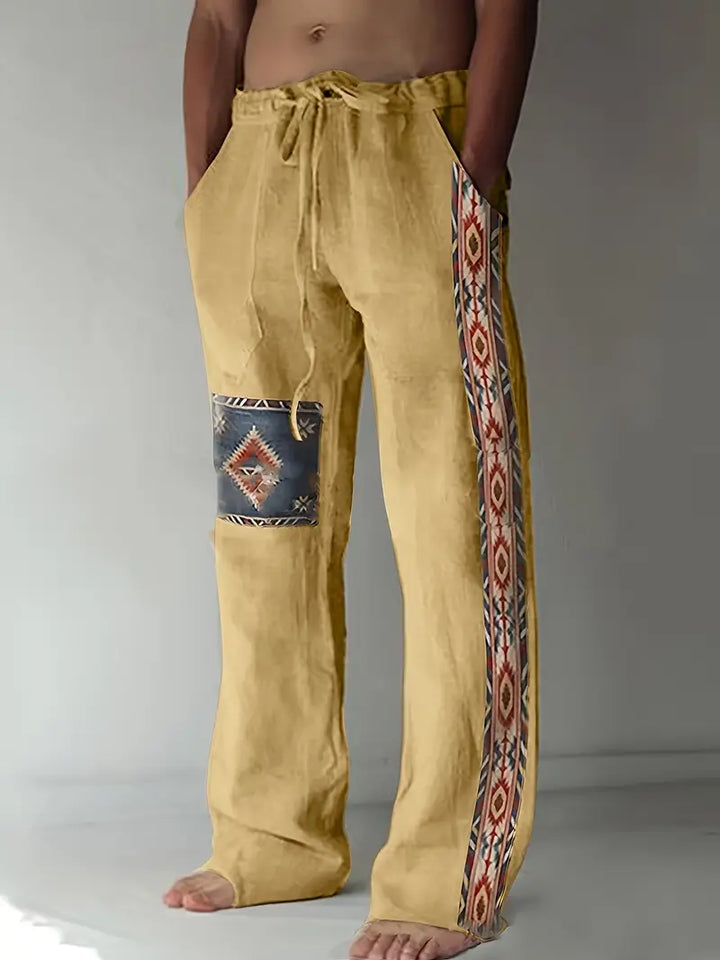 Daniil - Ethnic Style Pants With Pockets