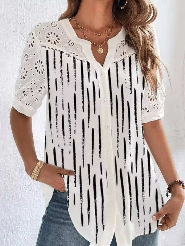 Zoila - Elegant Short Sleeve Shirt