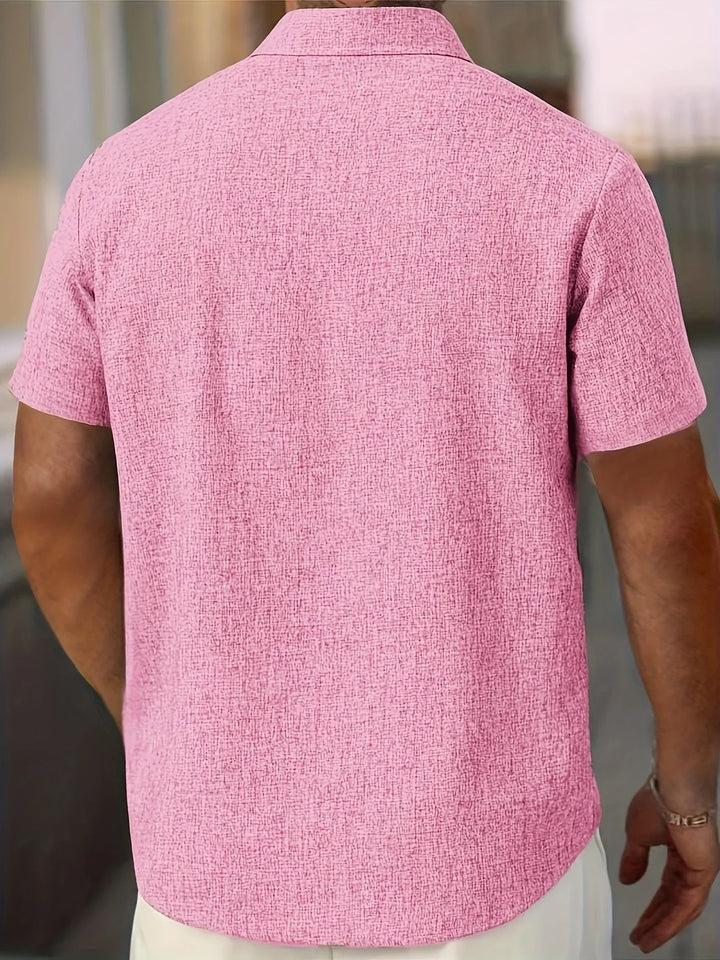 Dwight - Lightweight Linen Blend Short Sleeve Shirt