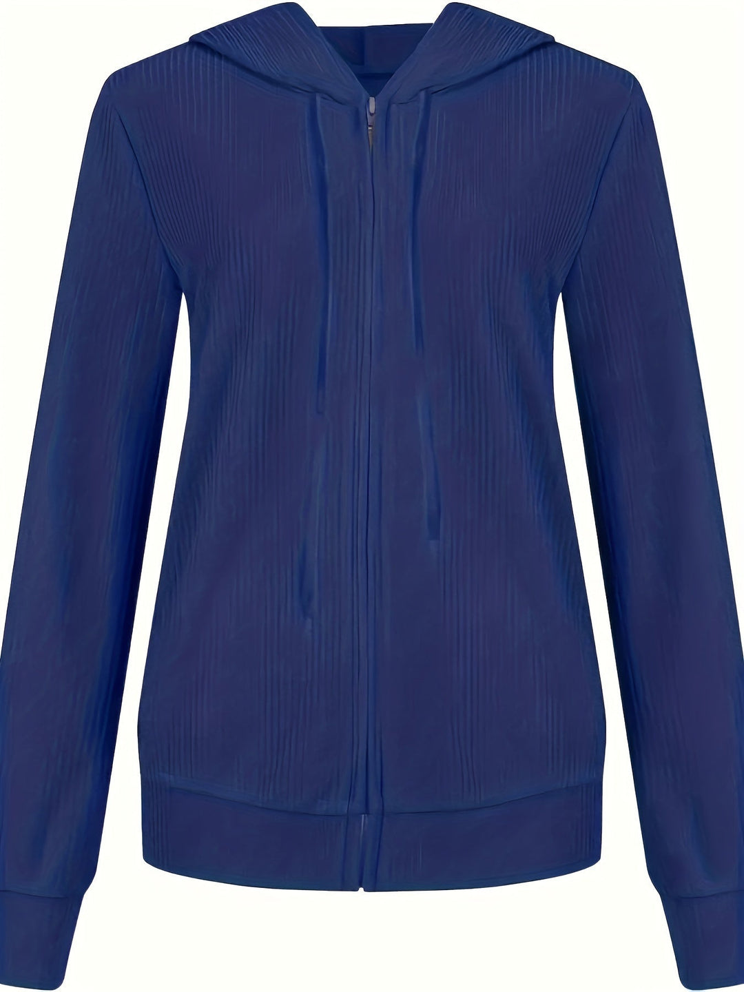 Moira - Long Sleeve Zip Up Drawstring Hoodies