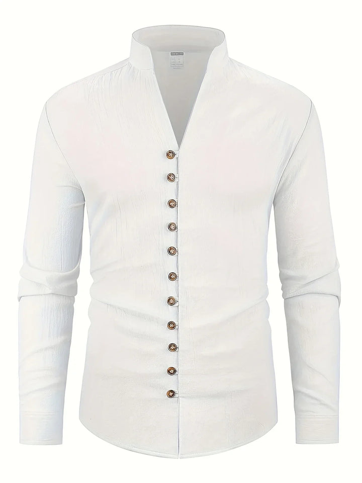 Shayne - Lightweight Cotton Linen Long Sleeve Shirt