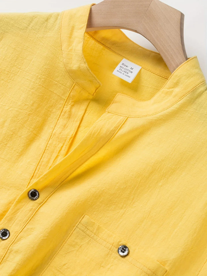 Markos - Casual Short Sleeve Shirt With Button